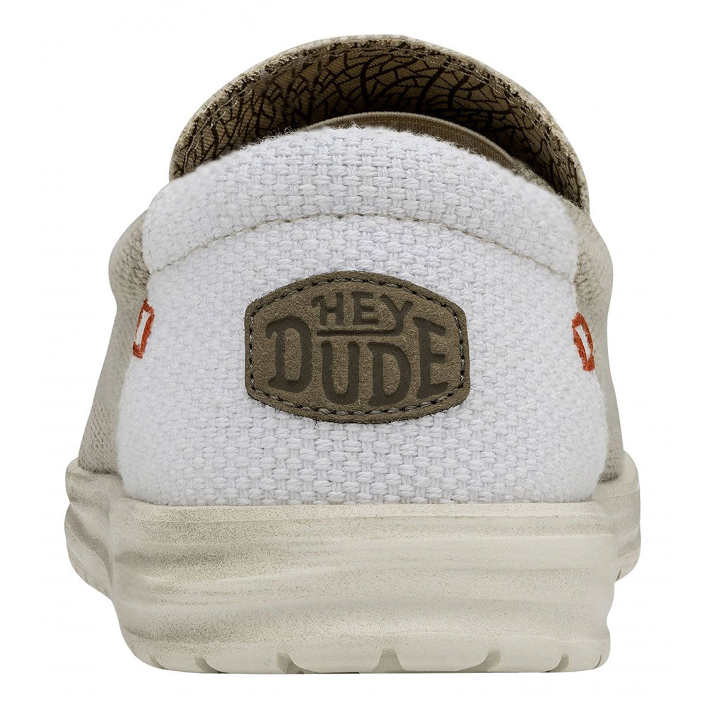 Scarpe Uomo HEY DUDE linea Mika Braided colore Off White