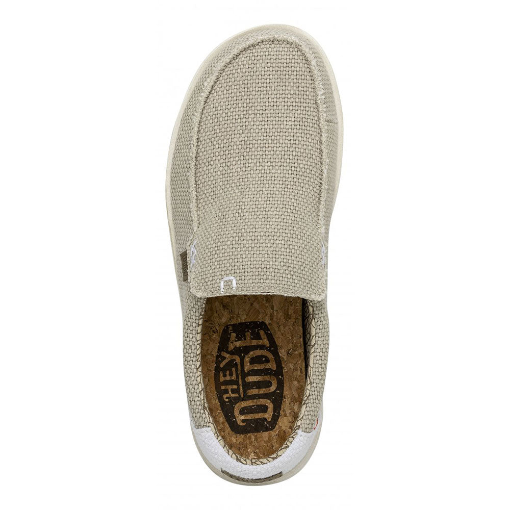 Scarpe Uomo HEY DUDE linea Mika Braided colore Off White