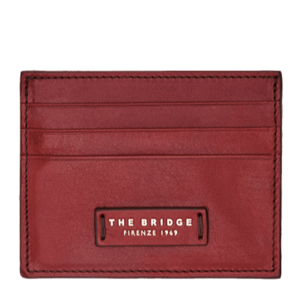 Portacarte Donna THE BRIDGE in Pelle Bordeaux linea Leda