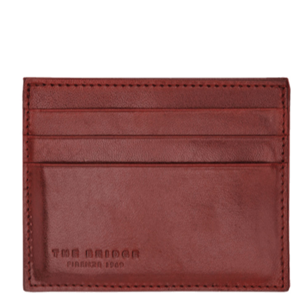 Portacarte Donna THE BRIDGE in Pelle Bordeaux linea Leda