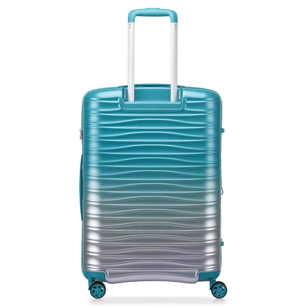Trolley Medio Espandibile Rigido RONCATO 65cm 4 Ruote Linea Wave Spot Colore Turchese