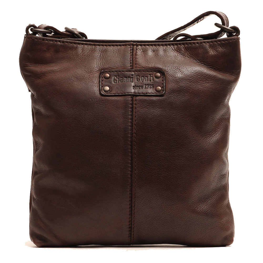 Braune Herren-Ledertasche – Gianni Conti Vintage-Linie
