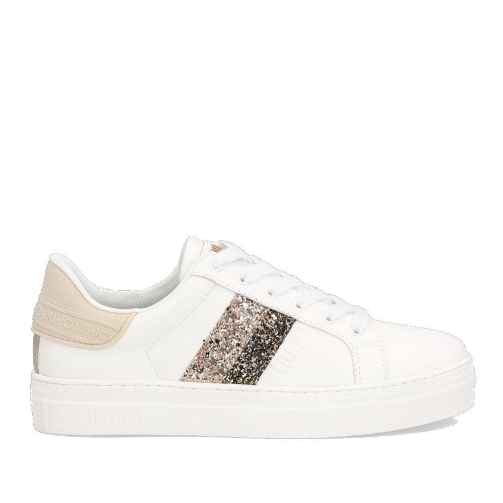 Scarpe LIU JO linea Alicia 41 Sneakers color Latte con Dettaglio Glitter