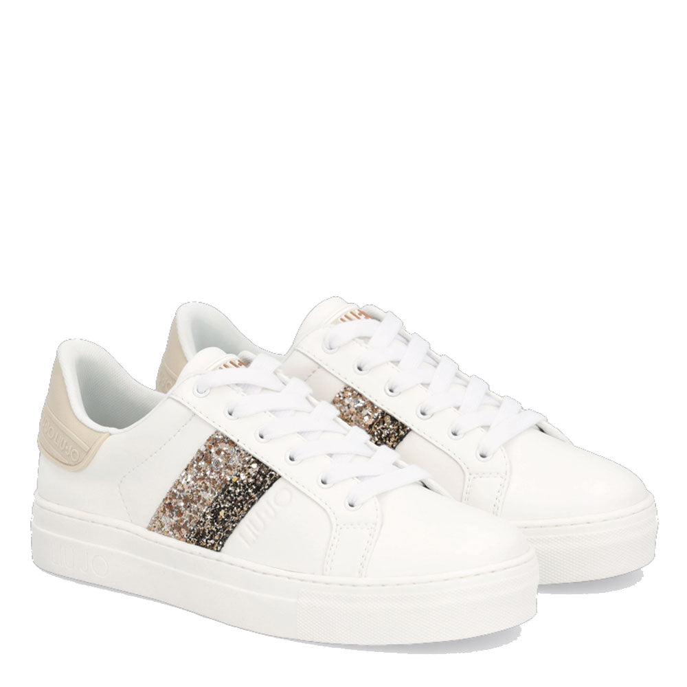 Scarpe LIU JO linea Alicia 41 Sneakers color Latte con Dettaglio Glitter