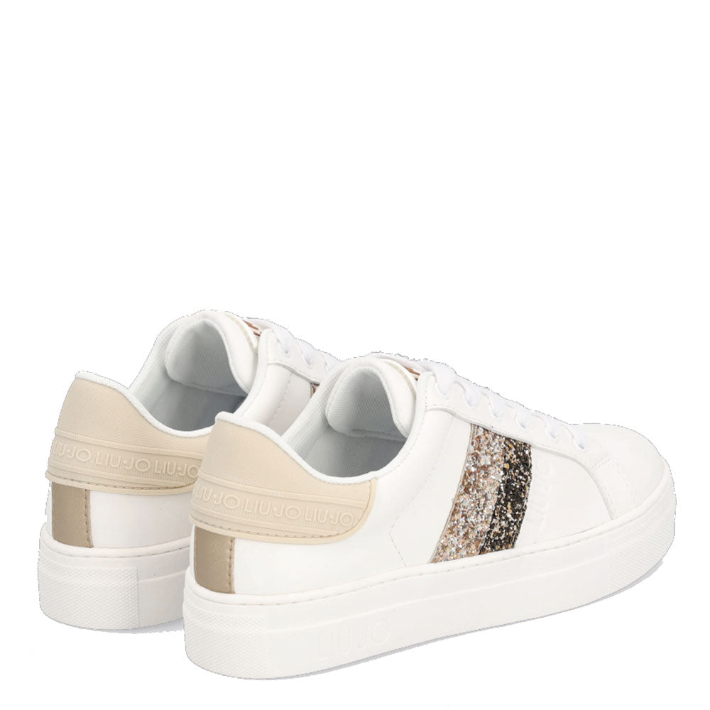 Scarpe LIU JO linea Alicia 41 Sneakers color Latte con Dettaglio Glitter