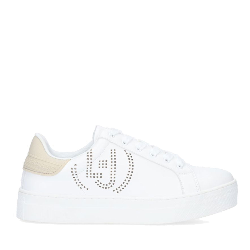 Scarpe Junior LIU JO linea Alicia 44 Sneakers color Latte con Logo Traforato