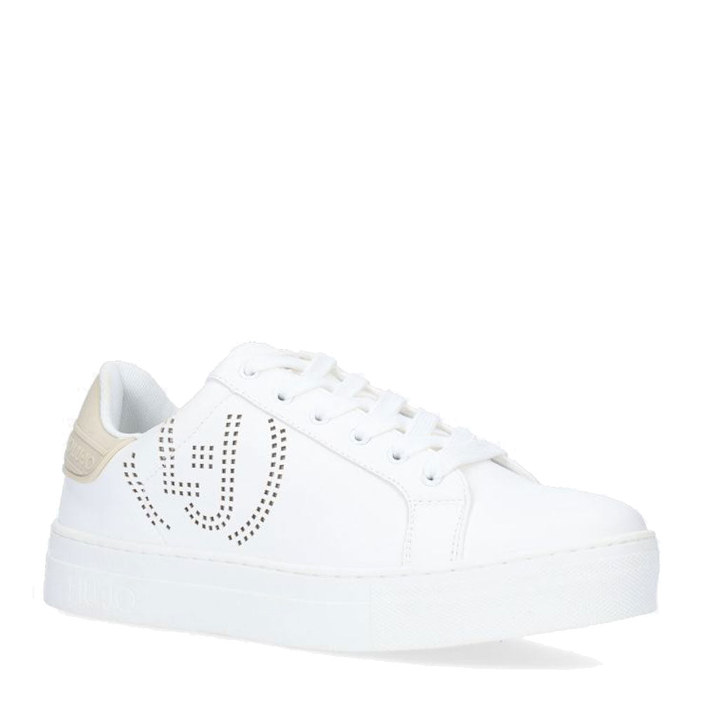 Scarpe Junior LIU JO linea Alicia 44 Sneakers color Latte con Logo Traforato