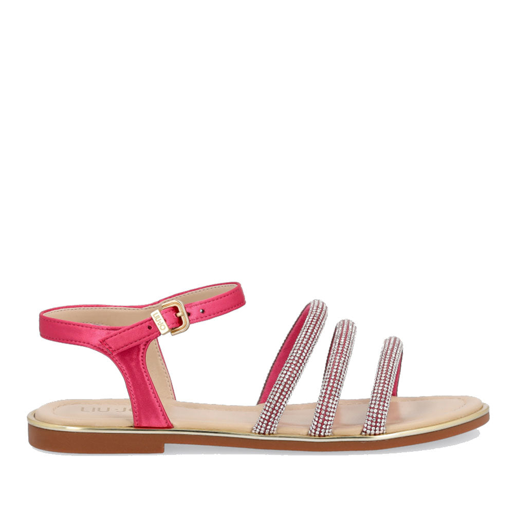 Scarpe Junior LIU JO linea Sally 16 Sandali Flat Strass colore Fuxia