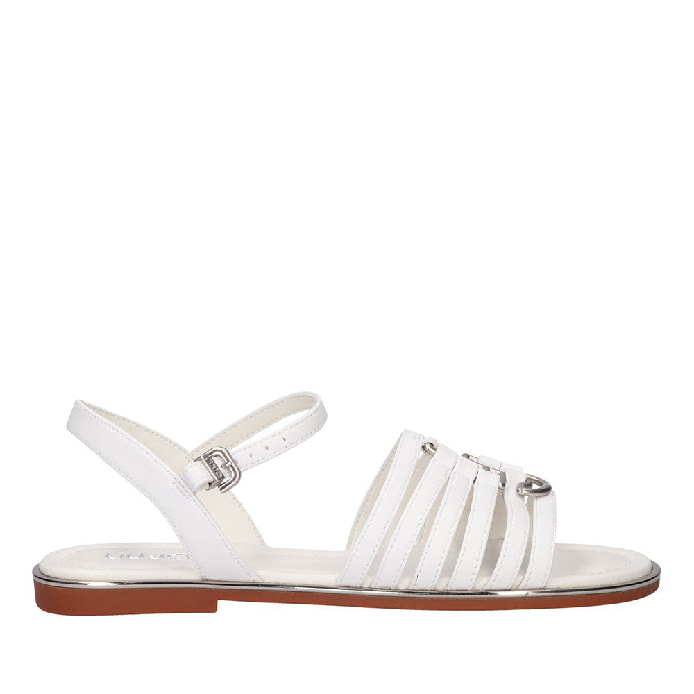 Scarpe Junior LIU JO linea Sally 23 Sandali Flat con Logo colore Bianco