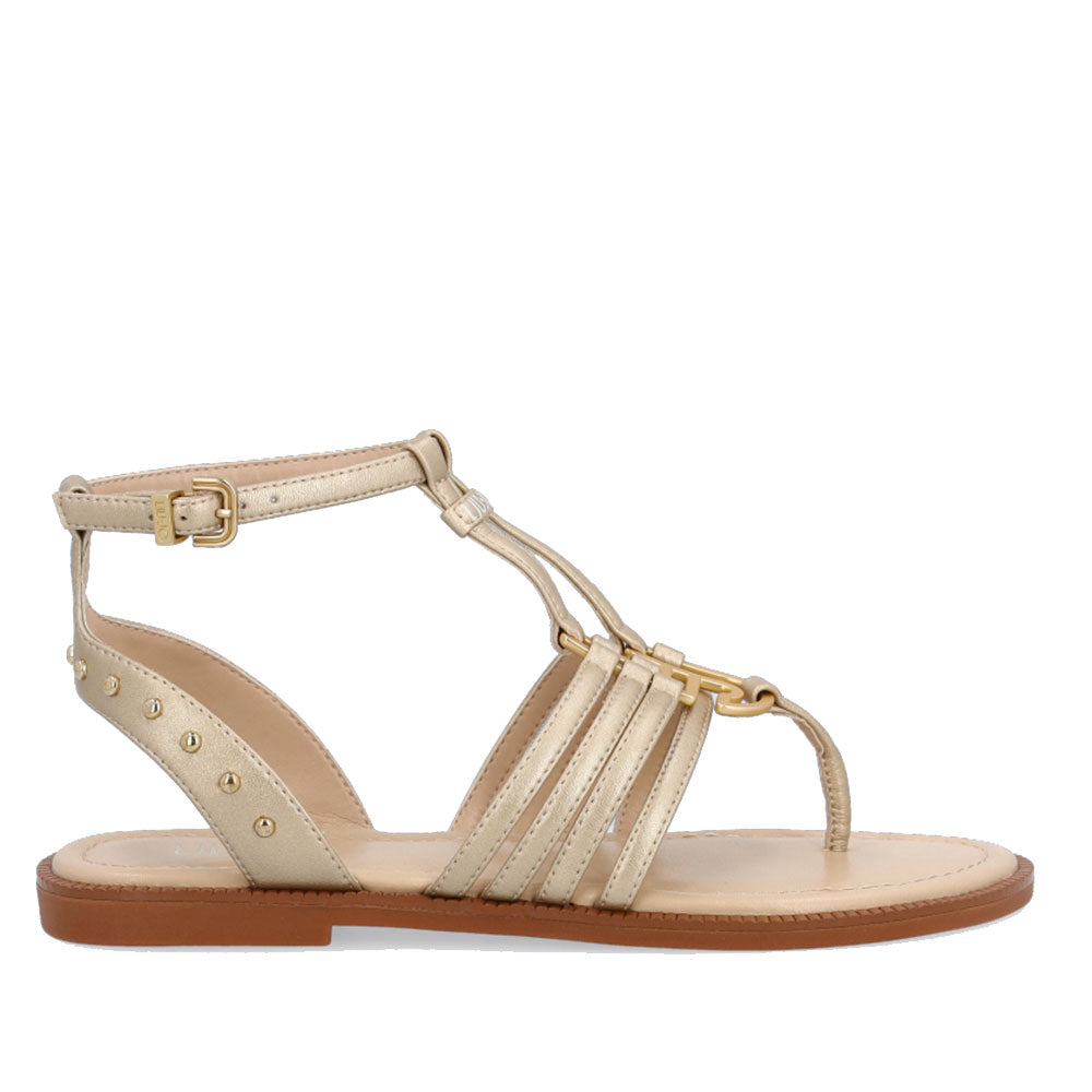 Scarpe Junior LIU JO linea Sally 23 Sandali Flat con Logo colore Platinum