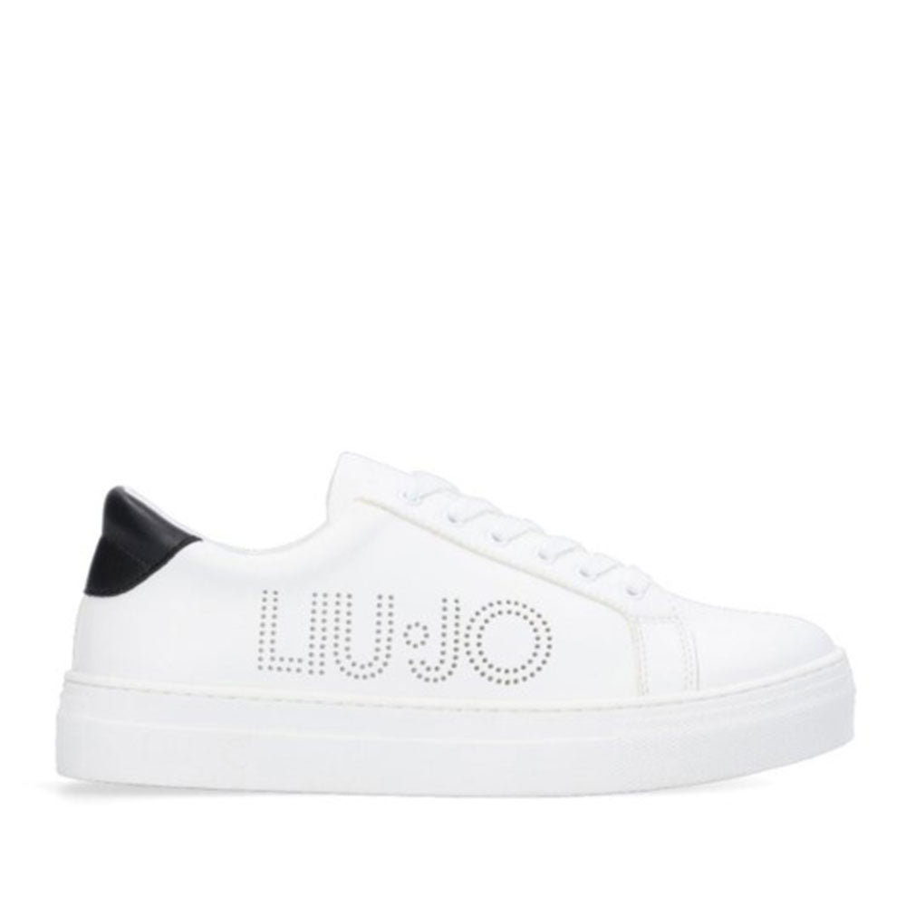 Scarpe Donna LIU JO Sneakers Alicia 508 con Maxi Logo colore Bianco e Nero
