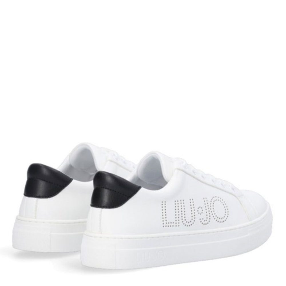 Scarpe Donna LIU JO Sneakers Alicia 508 con Maxi Logo colore Bianco e Nero