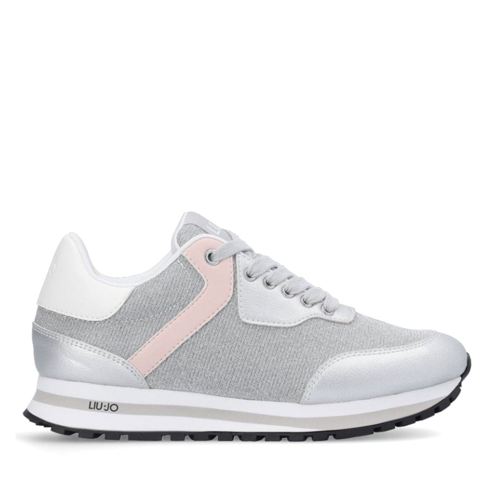 Scarpe Donna LIU JO Sneakers Wonder 501 in Mesh e Lurex colore Silver