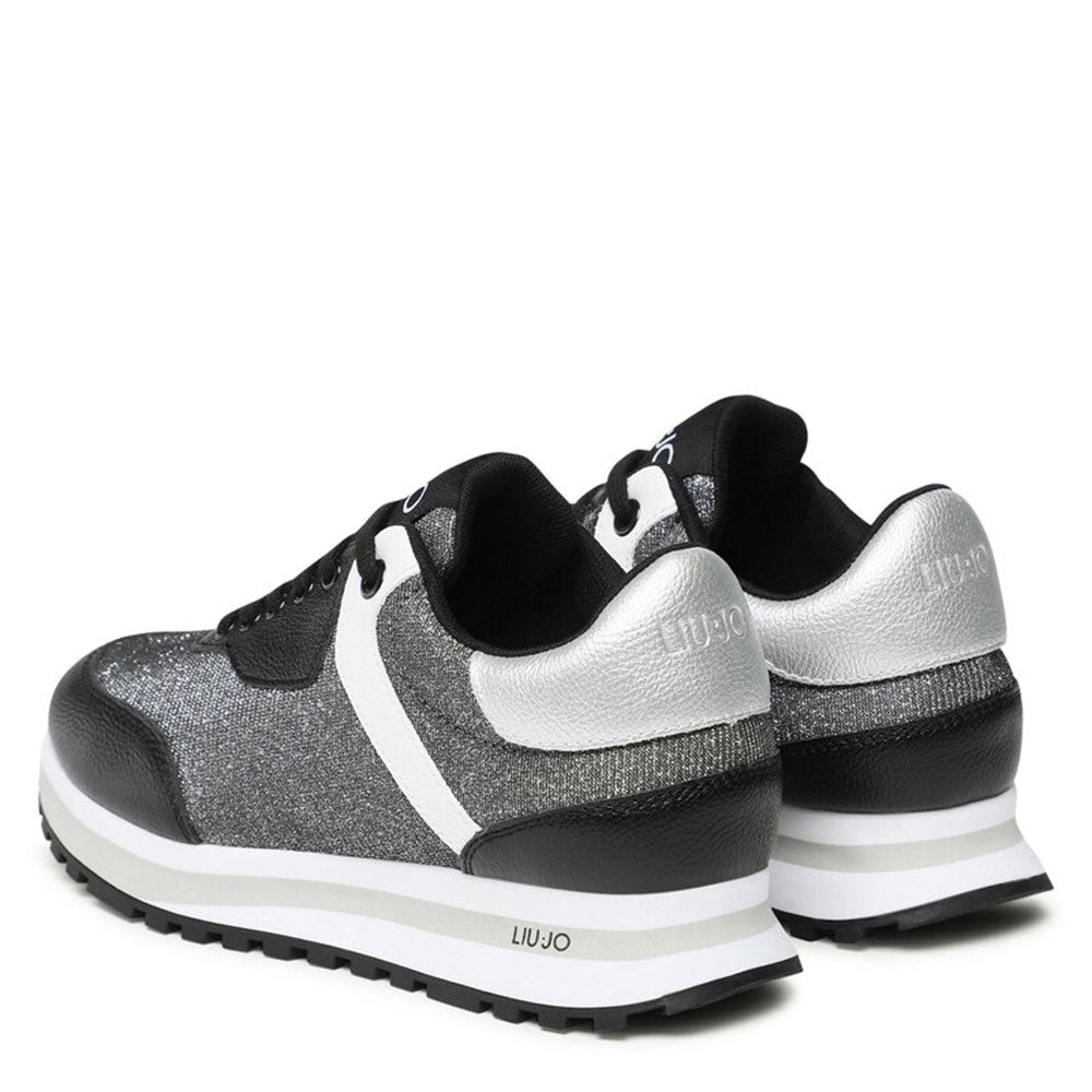 Scarpe Donna LIU JO Sneakers Wonder 501 in Mesh e Lurex colore Nero