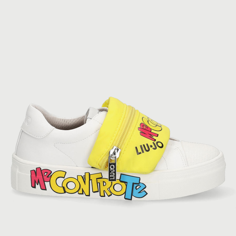Scarpe Bambina LIU JO Sneakers Me Contro Te Bianco e Giallo