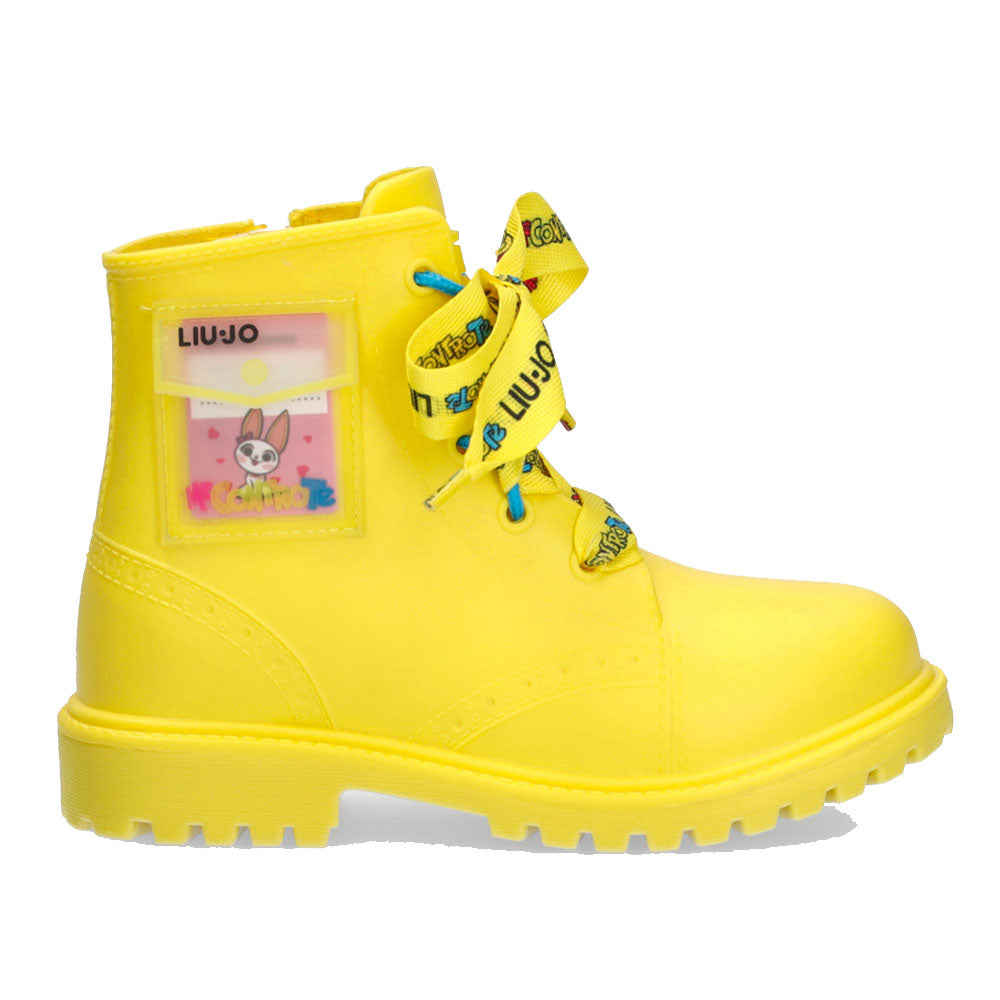 Scarpe Bambina LIU JO Stivaletti da Pioggia Me Contro Te Giallo a