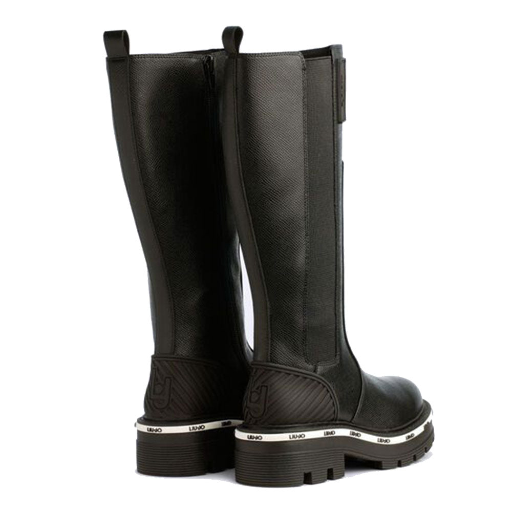 Scarpe Donna LIU JO Stivali Tailor 224 stampa Saffiano Nera