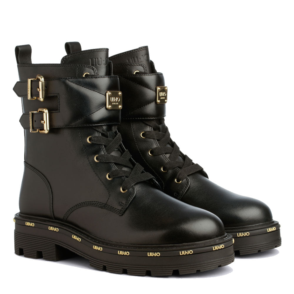 Scarpe Donna LIU JO Anfibi Tailor 231 in Pelle Nera
