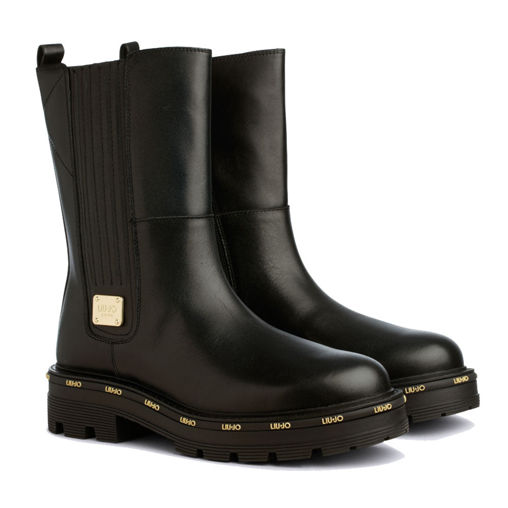 Scarpe Donna LIU JO Ankle Boots Tailor 232 in Pelle Nera