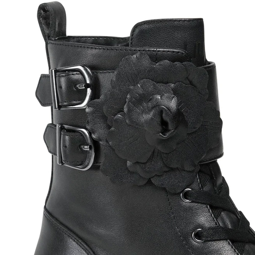 Scarpe LIU JO Taylor 626 Anfibi in Pelle con Fiore