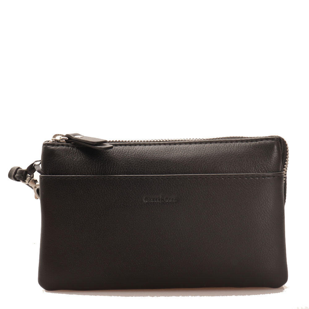 Pochette Donna a Tracolla GIANNI CONTI in Pelle Liscia Nera 585522