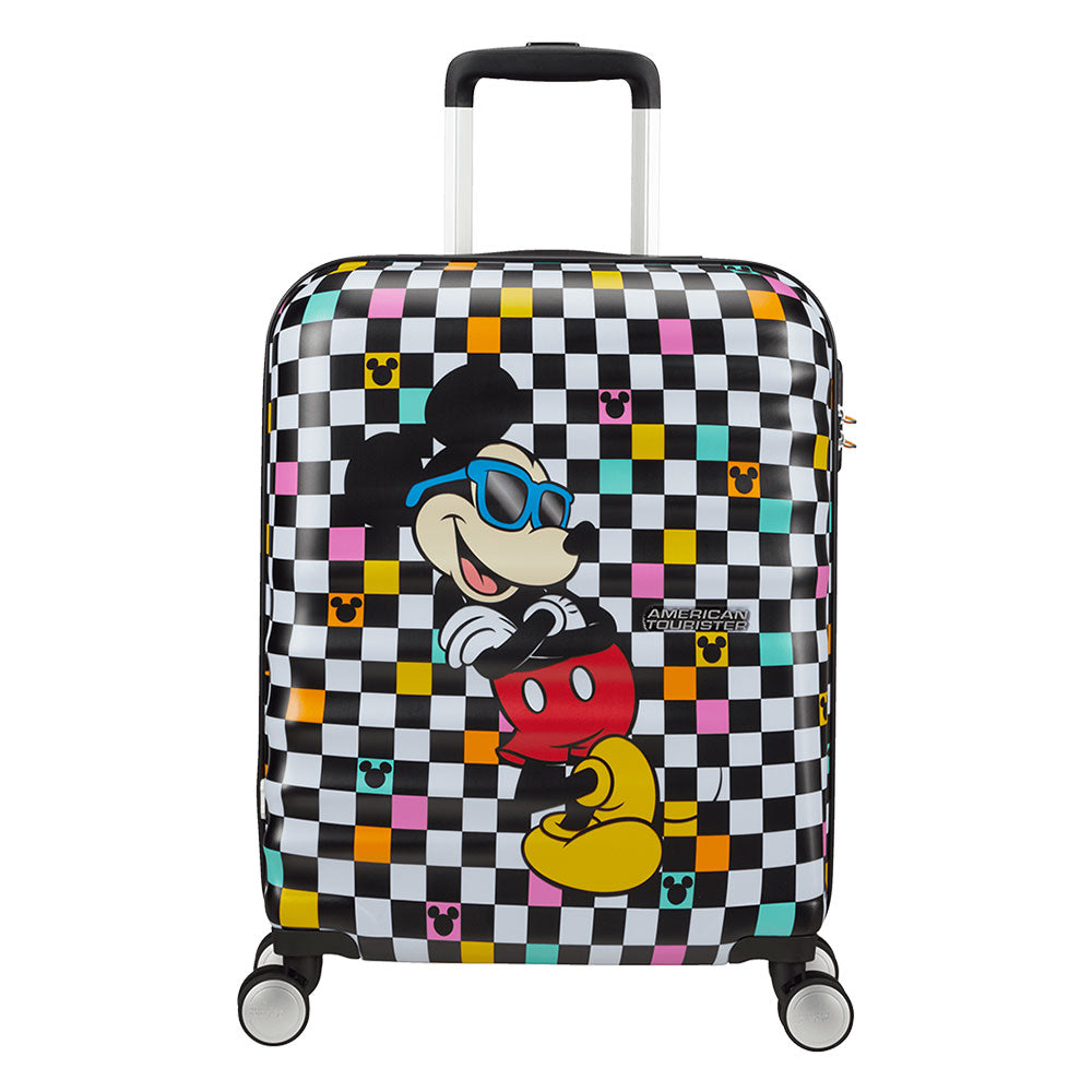 Trolley Cabina 55cm 4 Ruote Leggero 2,6kg - American Tourister Wavebreaker Disney Mickey Check