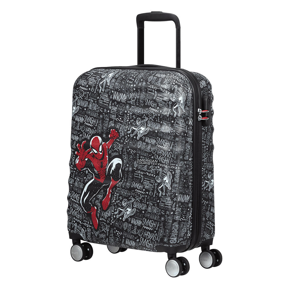 Trolley Cabina 55cm 4 Ruote Leggero 2,6kg - American Tourister Wavebreaker Marvel Spiderman Sketch