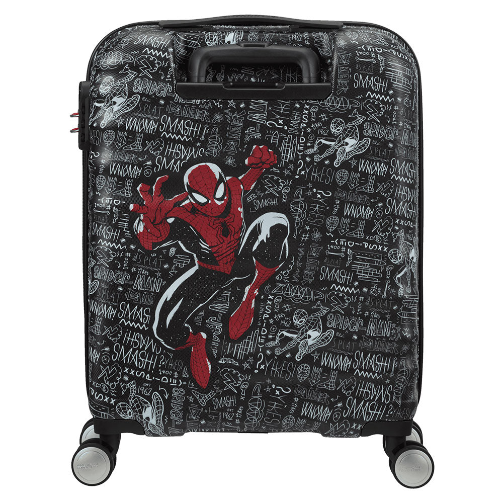 Trolley Cabina 55cm 4 Ruote Leggero 2,6kg - American Tourister Wavebreaker Marvel Spiderman Sketch