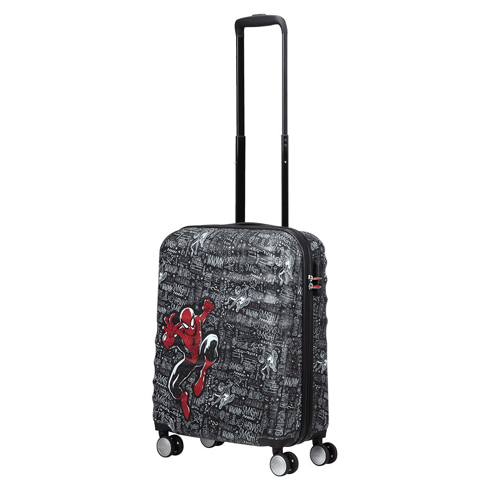 Trolley Cabina 55cm 4 Ruote Leggero 2,6kg - American Tourister Wavebreaker Marvel Spiderman Sketch