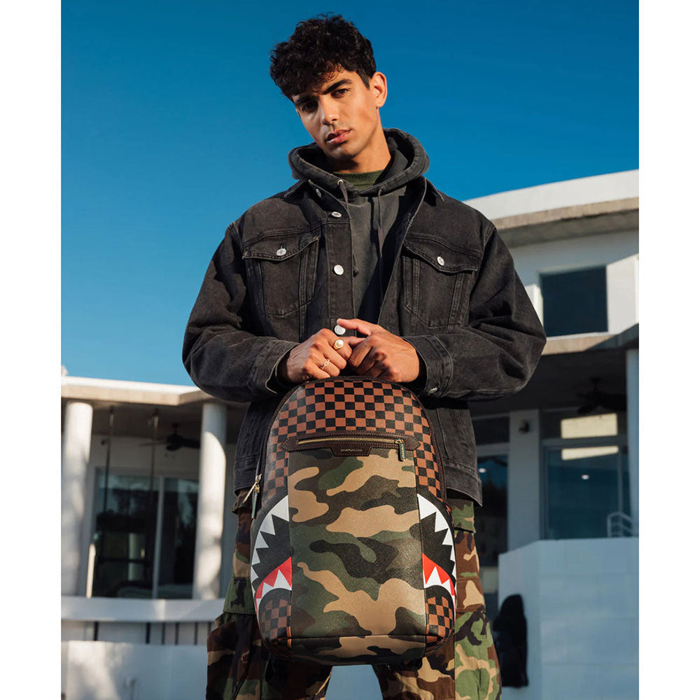 SPRAYGROUND Rucksack mit Sip Camo Akzentdruck DLXSV
