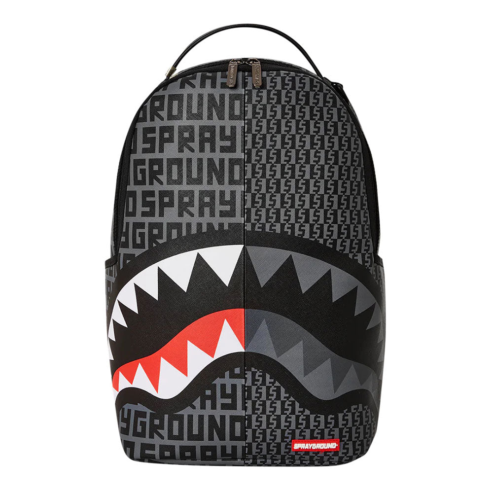 SPRAYGROUND Rucksack mit Split Infinity Check-Aufdruck in Grau