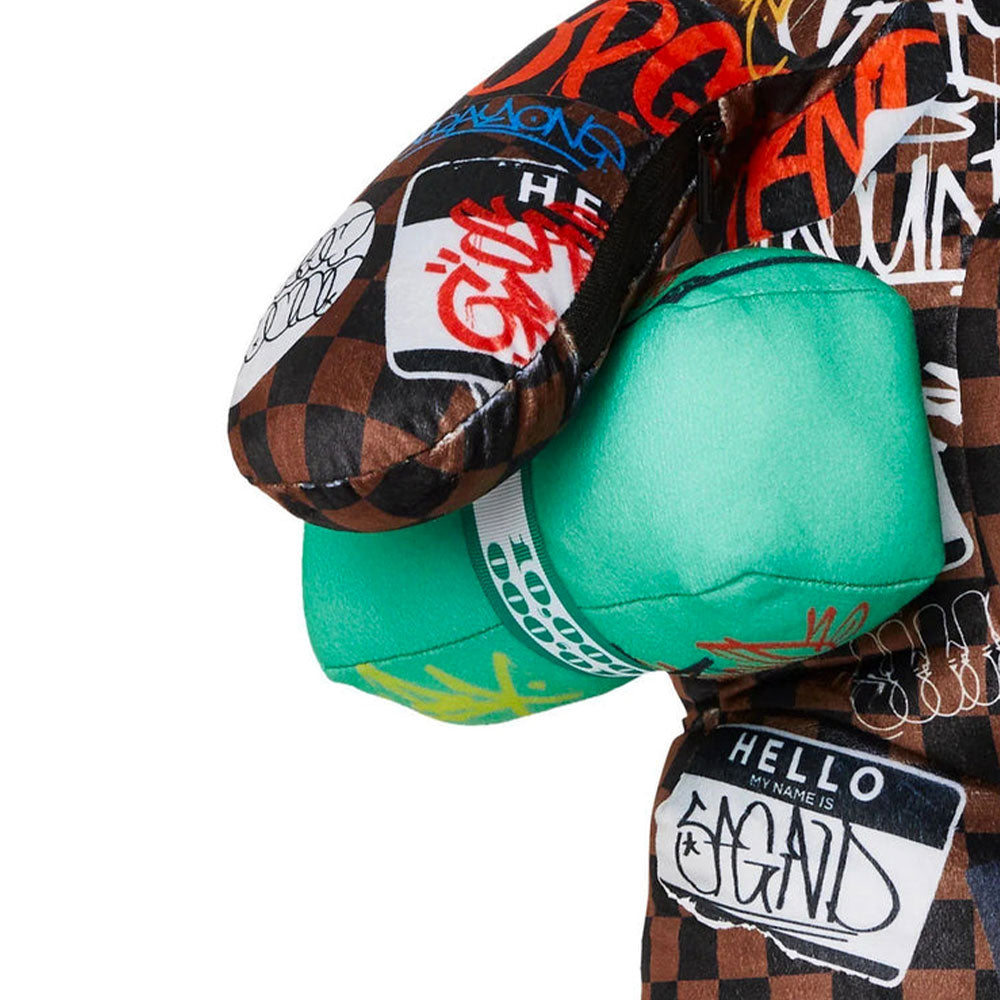 SPRAYGROUND-Rucksack mit dem Tag „Sip Bear“.