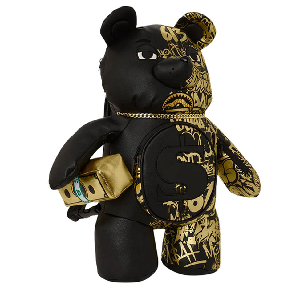 SPRAYGROUND Half Graff Gold Bear Rucksack