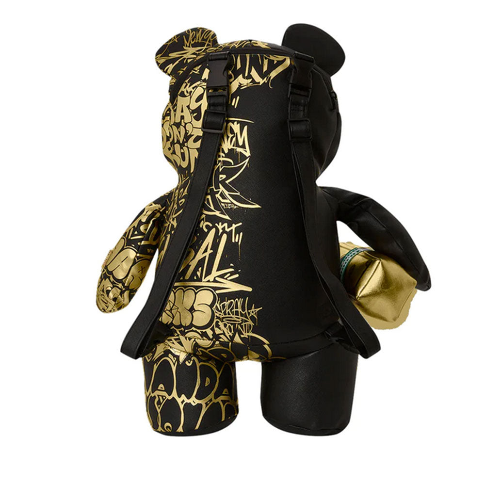 SPRAYGROUND Half Graff Gold Bear Rucksack