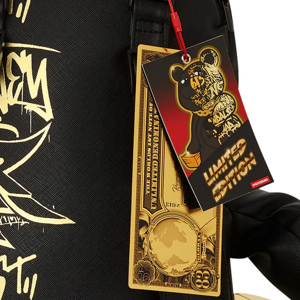 SPRAYGROUND Half Graff Gold Bear Rucksack