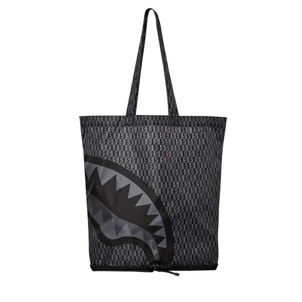 SPRAYGROUND Faltbare Schulter-Shopper-Damentasche mit geteiltem Infinity-Check-Druck