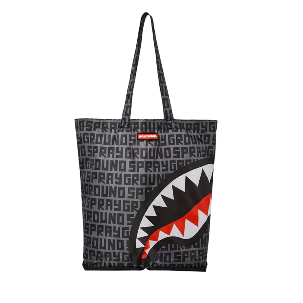SPRAYGROUND Faltbare Schulter-Shopper-Damentasche mit geteiltem Infinity-Check-Druck