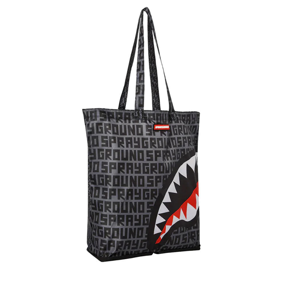 SPRAYGROUND Faltbare Schulter-Shopper-Damentasche mit geteiltem Infinity-Check-Druck