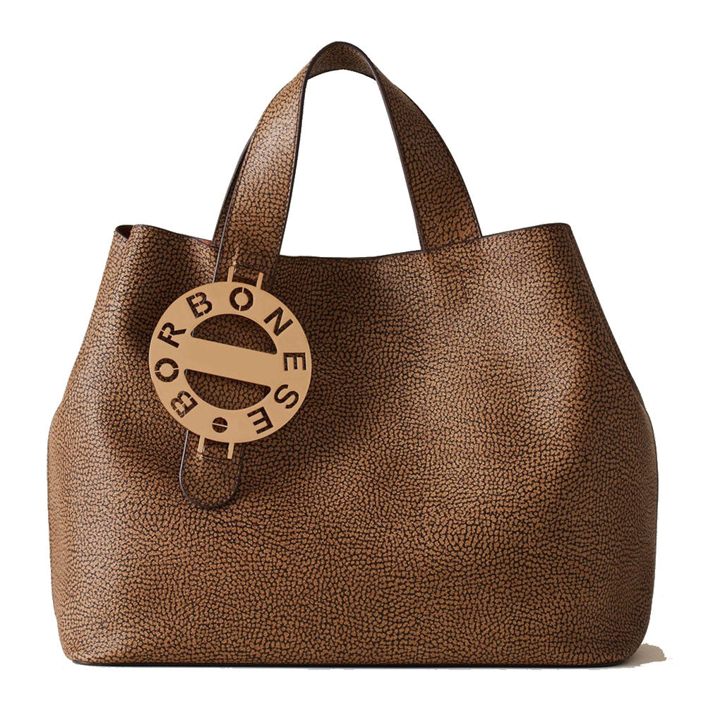 Borsa Donna a Mano BORBONESE linea 011 in Tela Rivestita OP