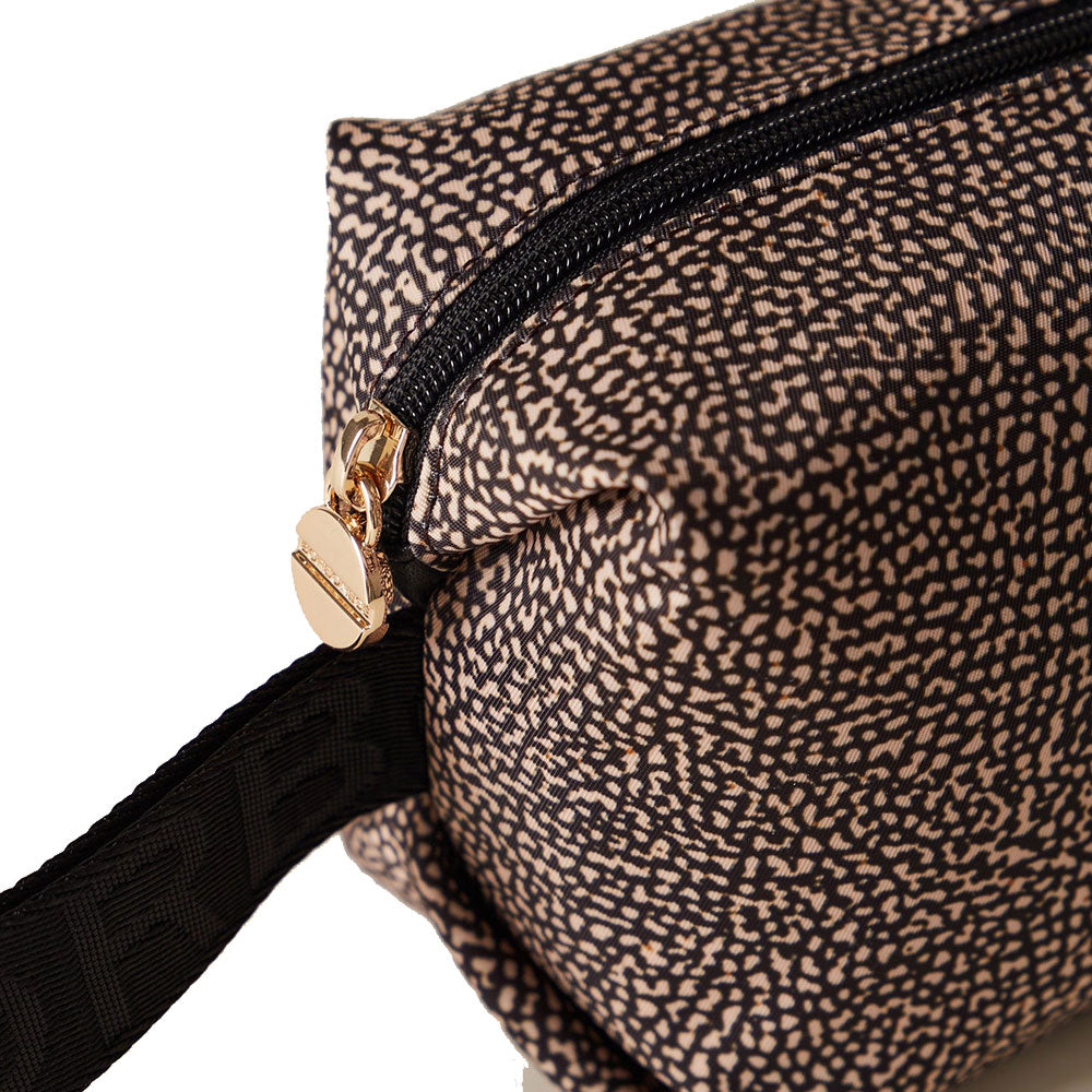 BORBONESE Beauty Case mit Griff aus der Jet Op-Linie aus OP Natural Black Nylon