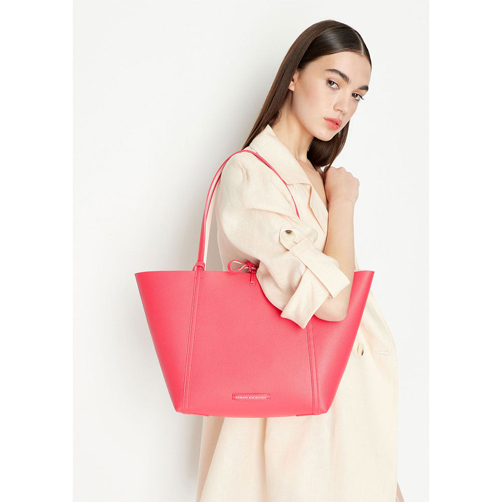 Borsa Donna Reversibile ARMANI EXCHANGE Shopping a Spalla colore Nude - Highlight