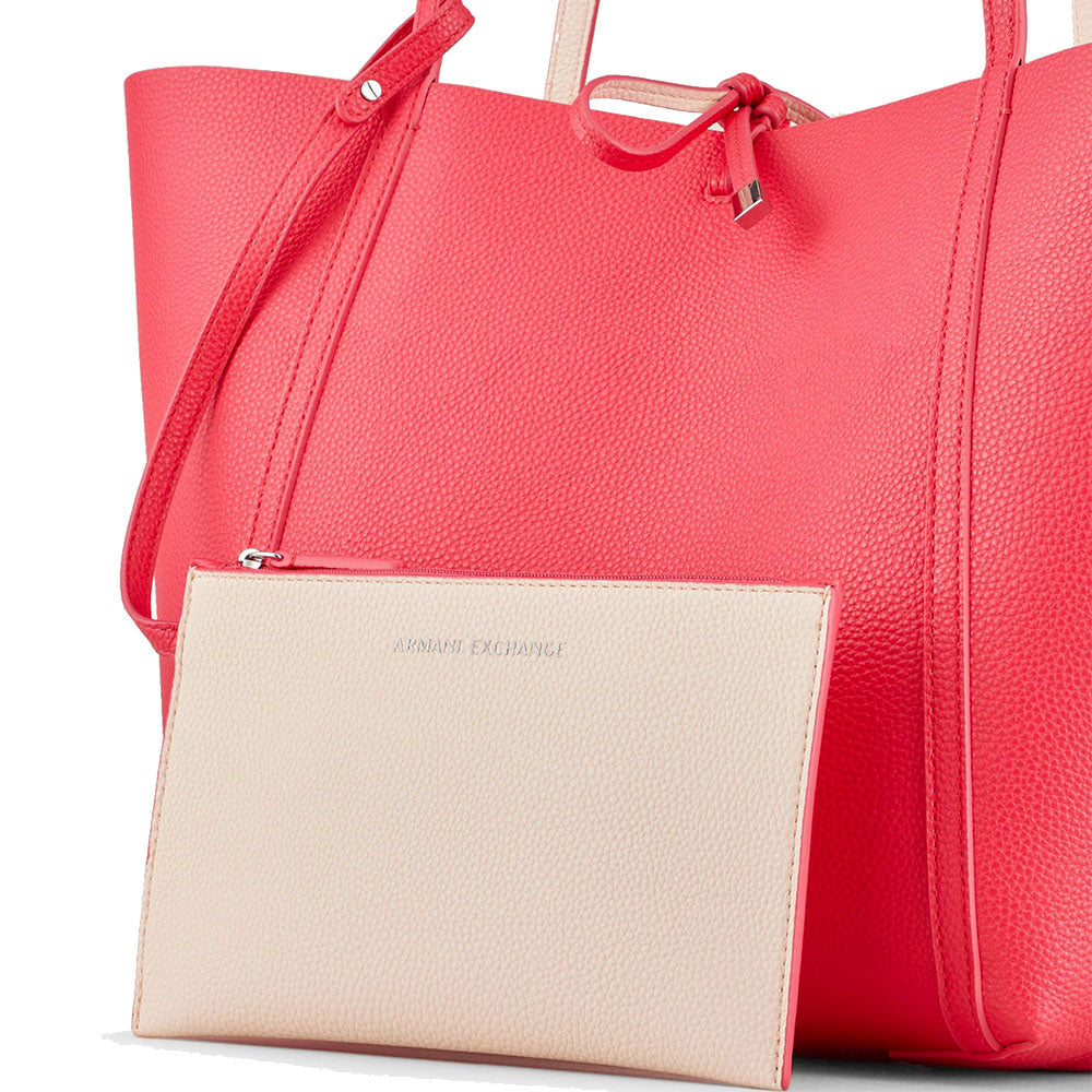 Borsa Donna Reversibile ARMANI EXCHANGE Shopping a Spalla colore Nude - Highlight