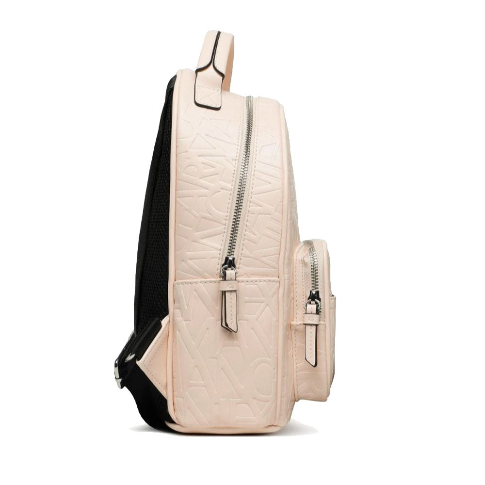 Zaino Donna ARMANI EXCHANGE Con Logo Impresso Chiuso con Zip colore Nude