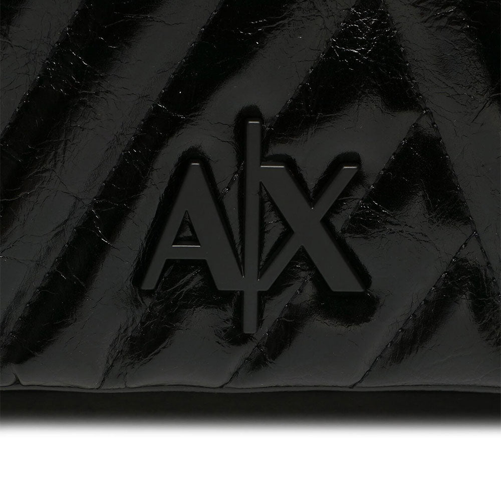 Borsa Donna a Spalla ARMANI EXCHANGE Chiusa con Pattina colore Nero Misura Grande
