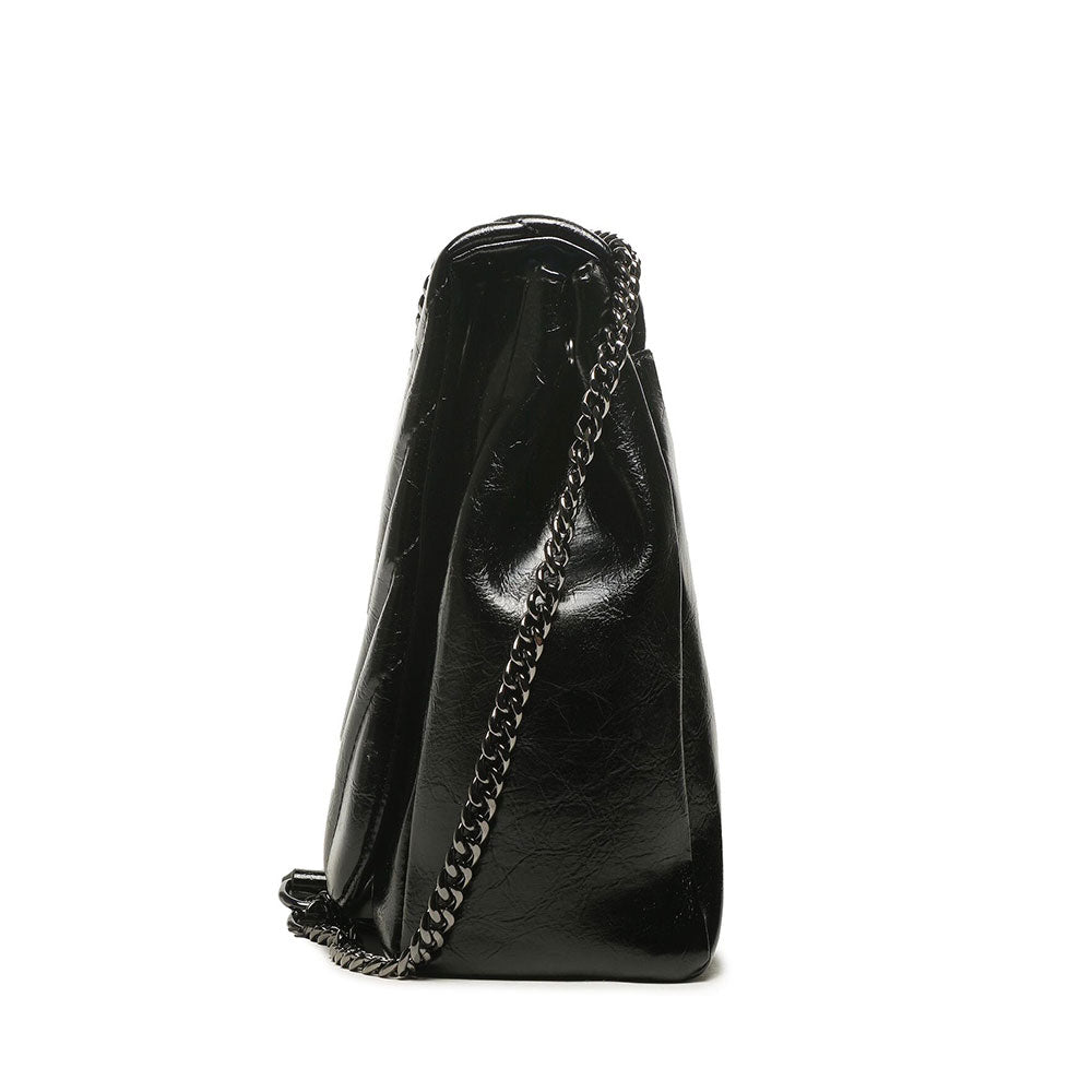 Borsa Donna a Spalla ARMANI EXCHANGE Chiusa con Pattina colore Nero Misura Grande