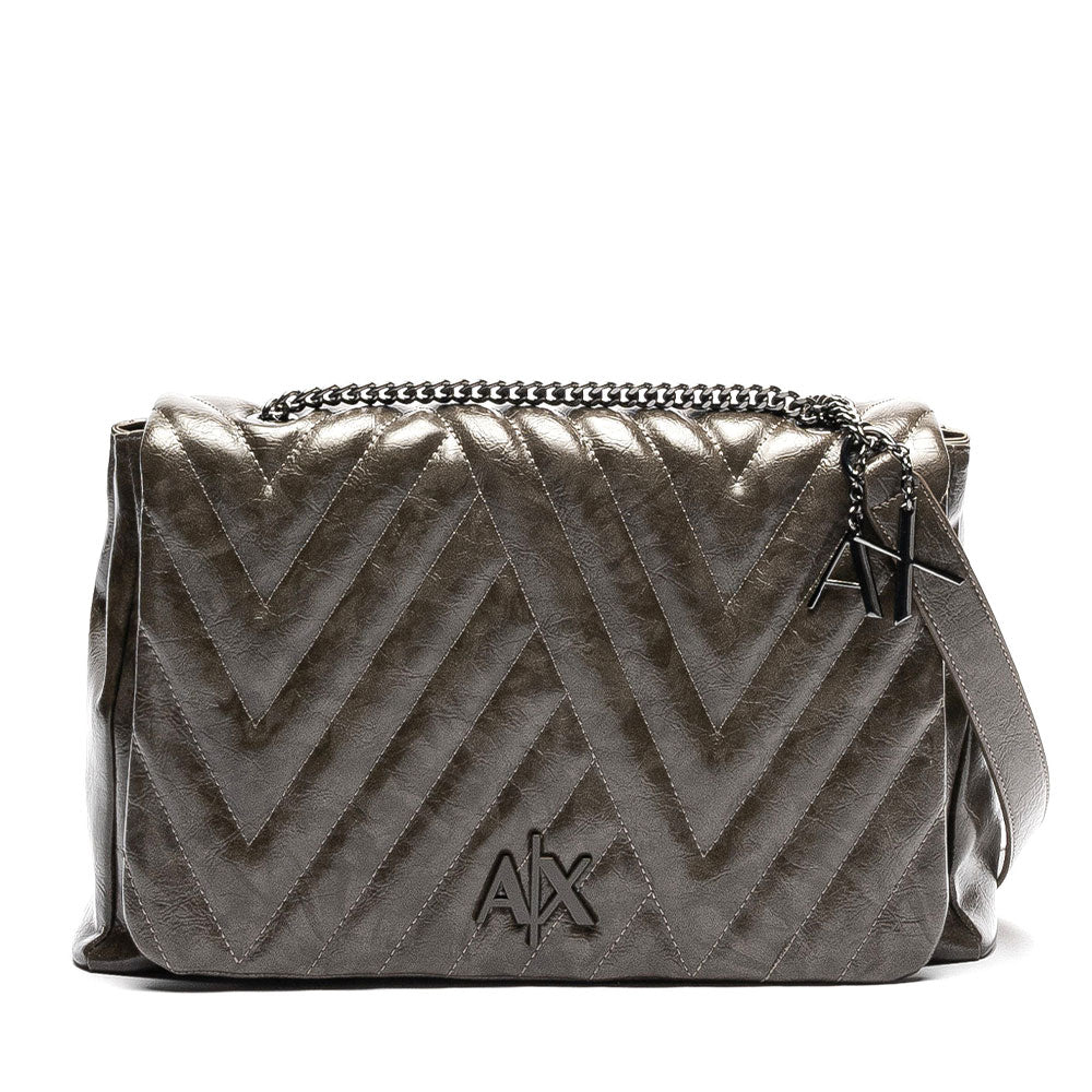 Borsa Donna a Spalla ARMANI EXCHANGE Chiusa con Pattina colore Stage Misura Grande