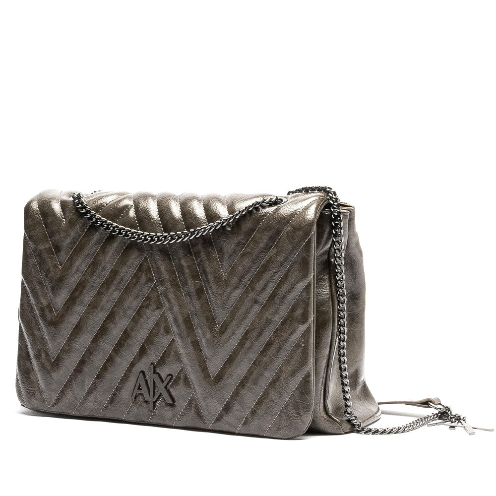 Borsa Donna a Spalla ARMANI EXCHANGE Chiusa con Pattina colore Stage Misura Grande