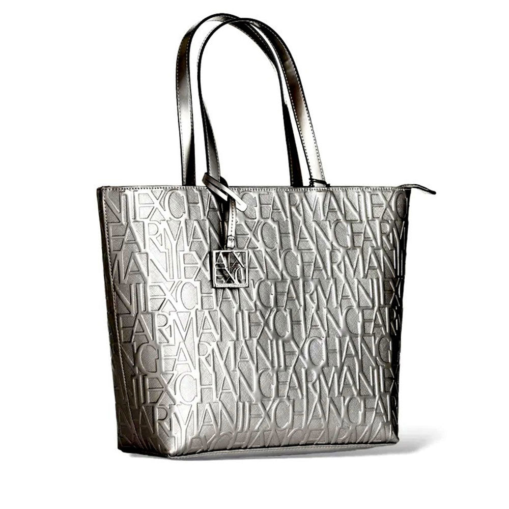 Borsa Donna ARMANI EXCHANGE Shopping a Spalla colore Gun Metal