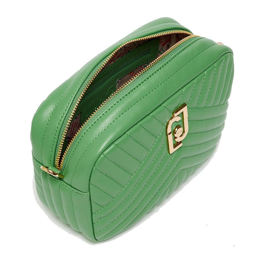 Borsa Donna Camera Case a Tracolla LIU JO Ecosostenibile Matelassè Verde