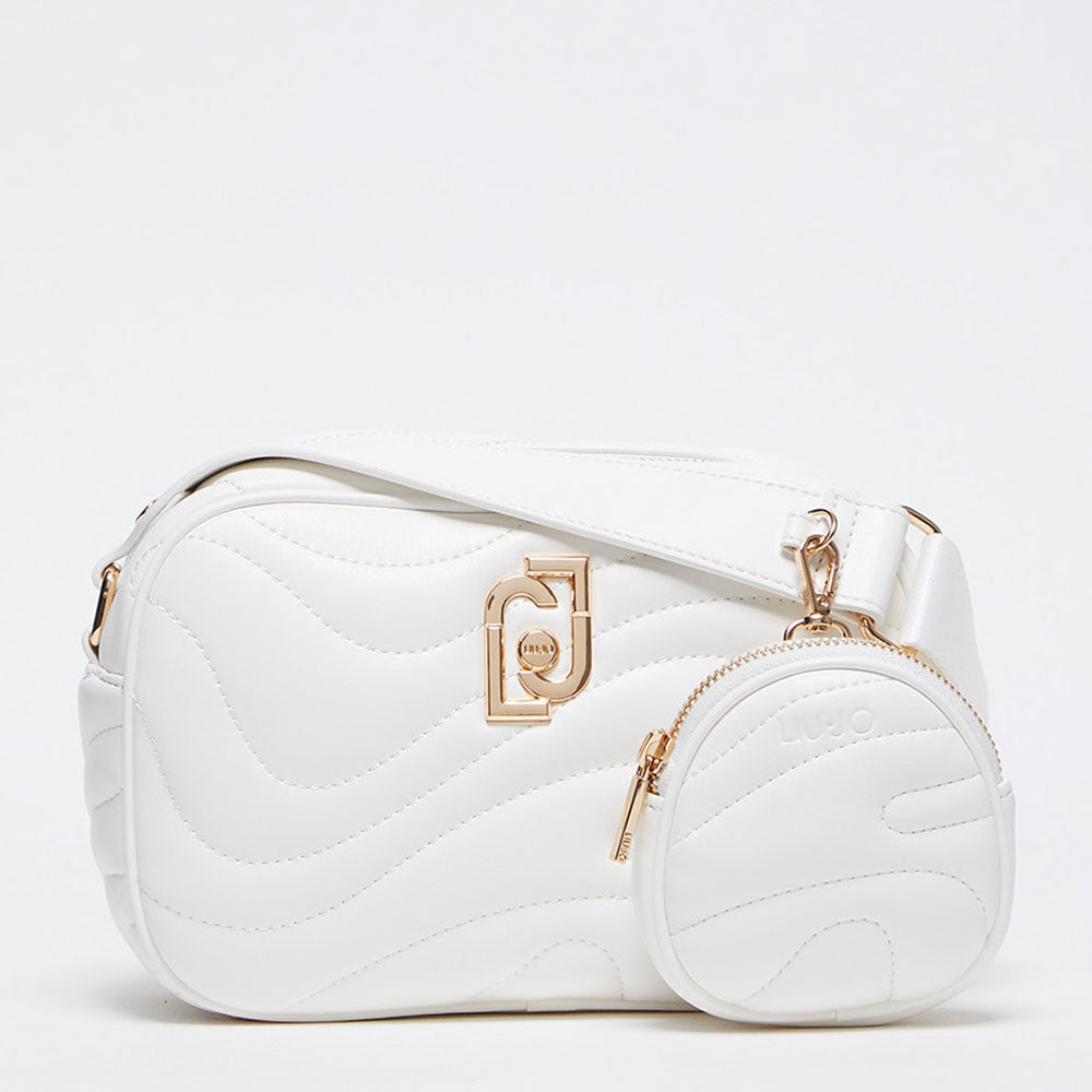 Borsa a Tracolla LIU JO Better Trapuntata Off White con Charm a